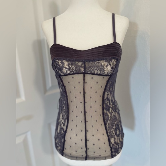 Satin and Lace Lavender Camisole Top - Picture 7 of 11